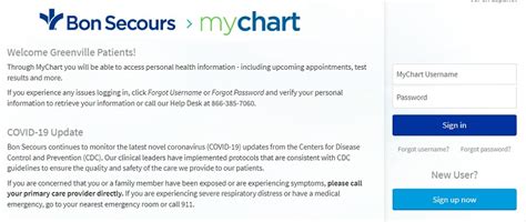 Contact our MyChart Help Desk if you require assistance signing into your updated site (866) 385-7060. . Bon secours mychart login